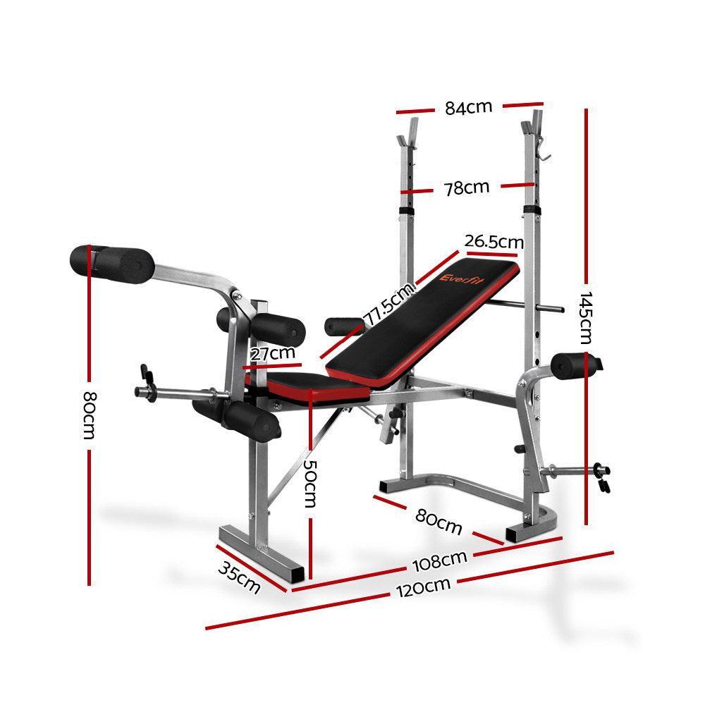 Everfit 7-In-1 Weight Bench Multi-Function Power Station Fitness Gym Equipment - John Cootes