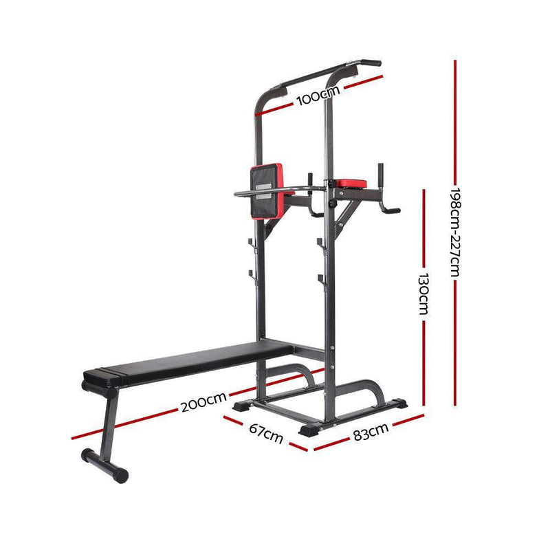 Everfit 9-IN-1 Power Tower Weight Bench Multi-Function Station - John Cootes
