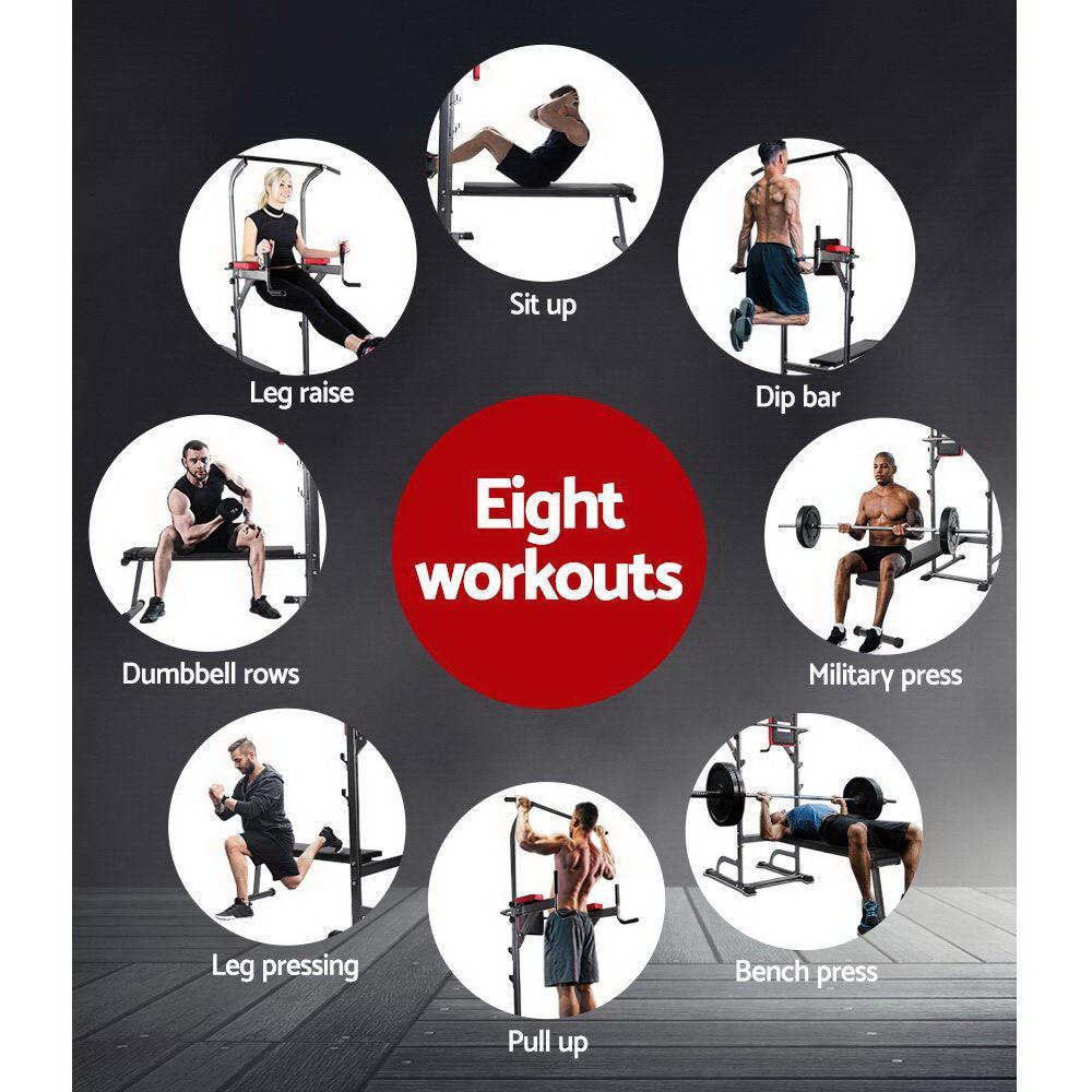 Everfit 9-IN-1 Power Tower Weight Bench Multi-Function Station - John Cootes