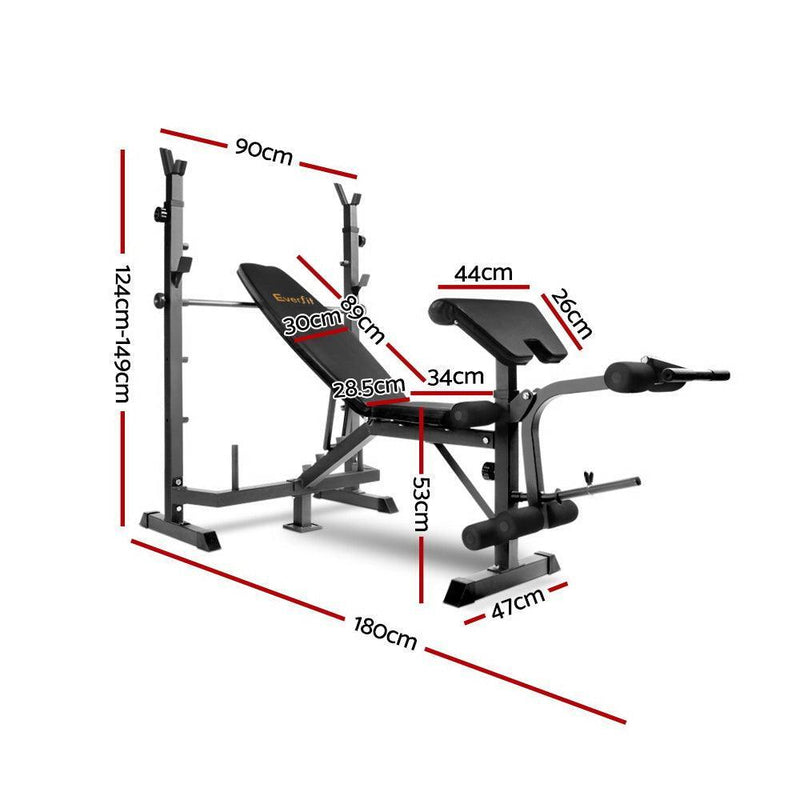 Everfit 9-In-1 Weight Bench Multi-Function Power Station Fitness Gym Equipment - John Cootes