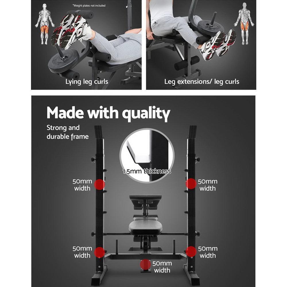 Everfit 9-In-1 Weight Bench Multi-Function Power Station Fitness Gym Equipment - John Cootes