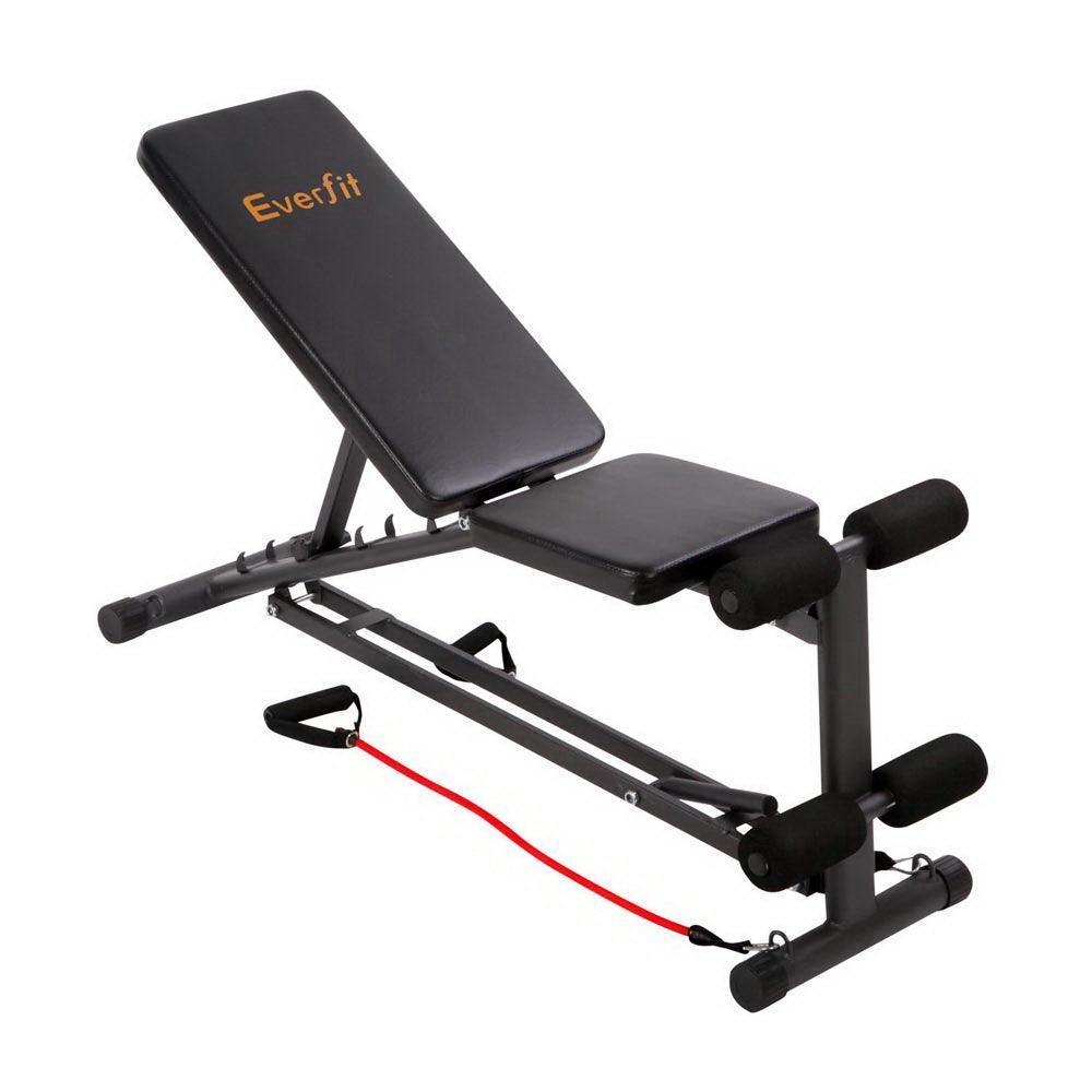 Everfit Adjustable FID Weight Bench Flat Incline Fitness Gym Equipment - John Cootes