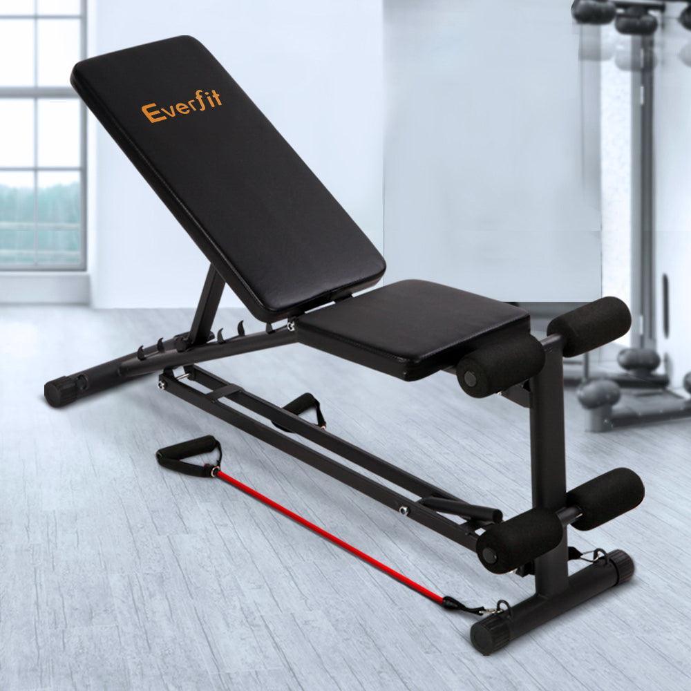 Everfit Adjustable FID Weight Bench Flat Incline Fitness Gym Equipment - John Cootes