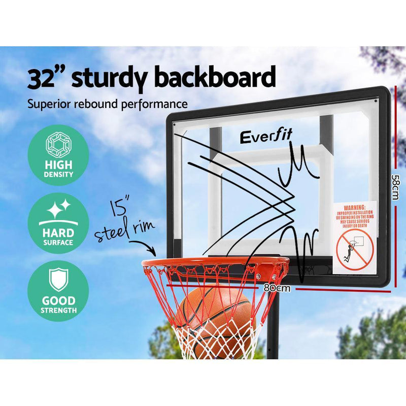 Everfit Adjustable Portable Basketball Stand Hoop System Rim - John Cootes