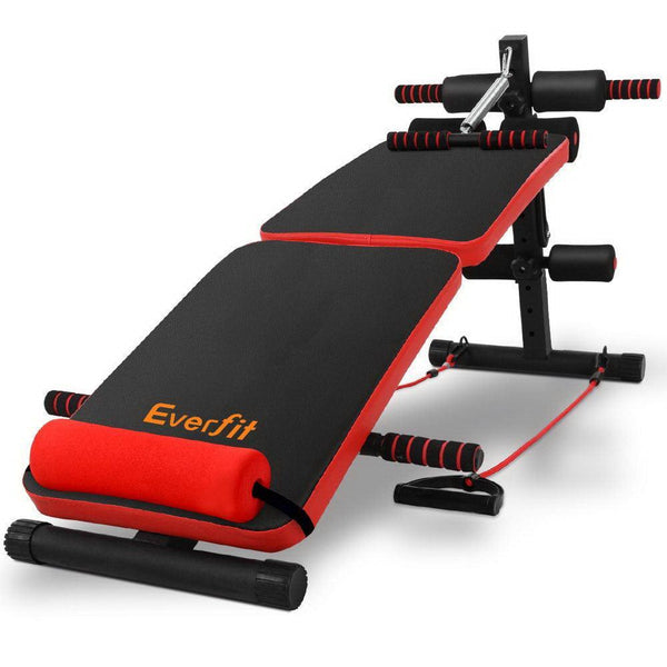 Everfit Adjustable Sit Up Bench Press Weight Gym Home Exercise Fitness Decline - John Cootes