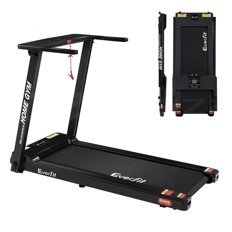 Everfit Electric Treadmill Home Gym Exercise Running Machine Fitness Equipment Compact Fully Foldable 420mm Belt Black - John Cootes