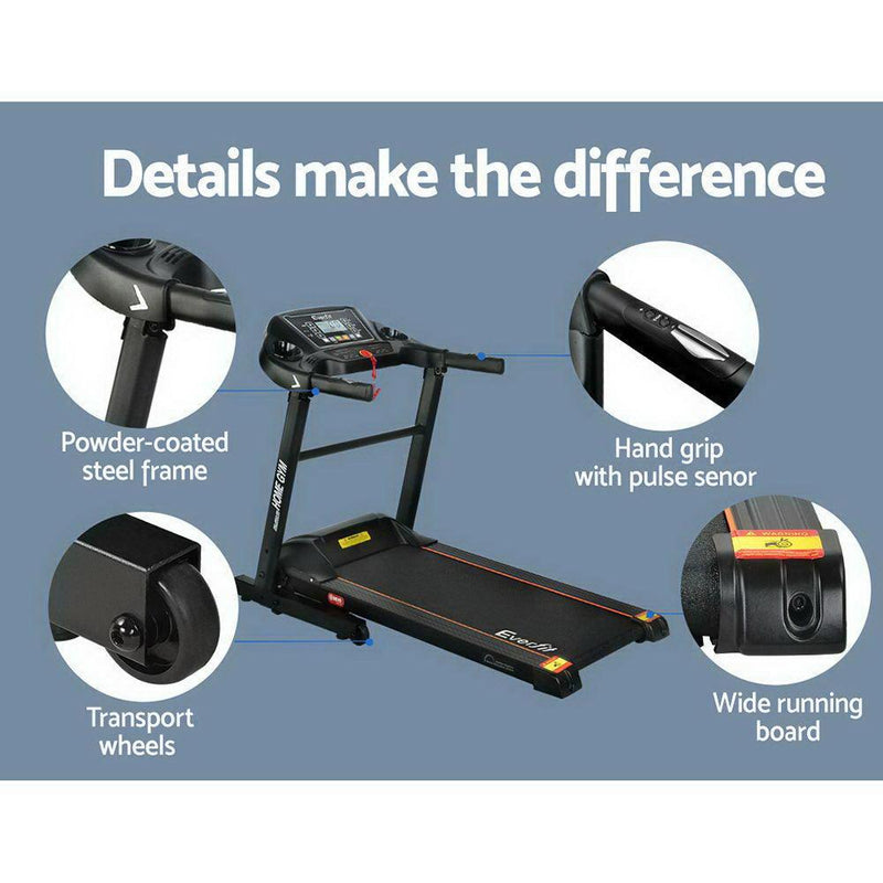 Everfit Electric Treadmill MIG41 40cm Running Home Gym Machine Fitness 12 Speed Level Foldable Design - John Cootes