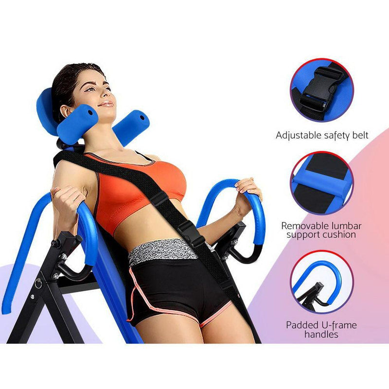 Everfit Gravity Inversion Table Foldable Stretcher Inverter Home Gym Fitness - John Cootes