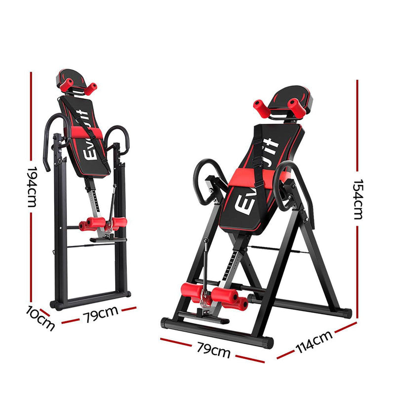 Everfit Inversion Table Gravity Stretcher Inverter Foldable Home Fitness Gym - John Cootes