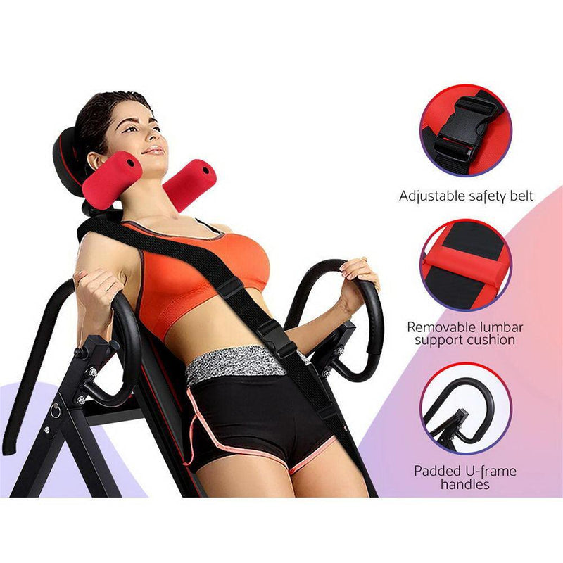 Everfit Inversion Table Gravity Stretcher Inverter Foldable Home Fitness Gym - John Cootes