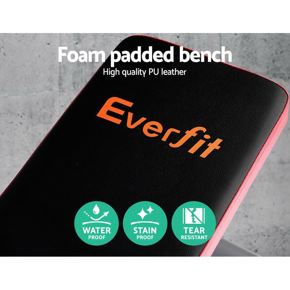 Everfit Multi-Station Weight Bench Press Weights Equipment Fitness Home Gym Red - John Cootes