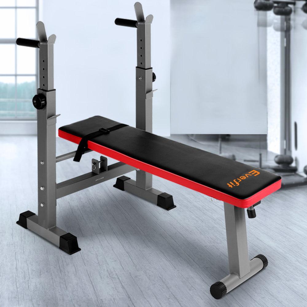 Everfit Multi-Station Weight Bench Press Weights Equipment Fitness Home Gym Red - John Cootes