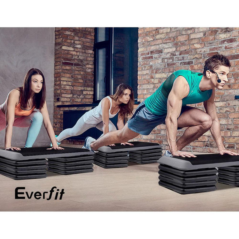 Everfit Set of 4 Aerobic Step Risers Exercise Stepper Workout Gym Fitness Bench Platform - John Cootes