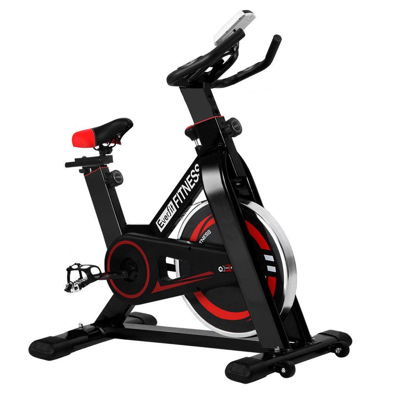 Everfit Spin Exercise Bike Cycling Fitness Commercial Home Workout Gym Black - John Cootes