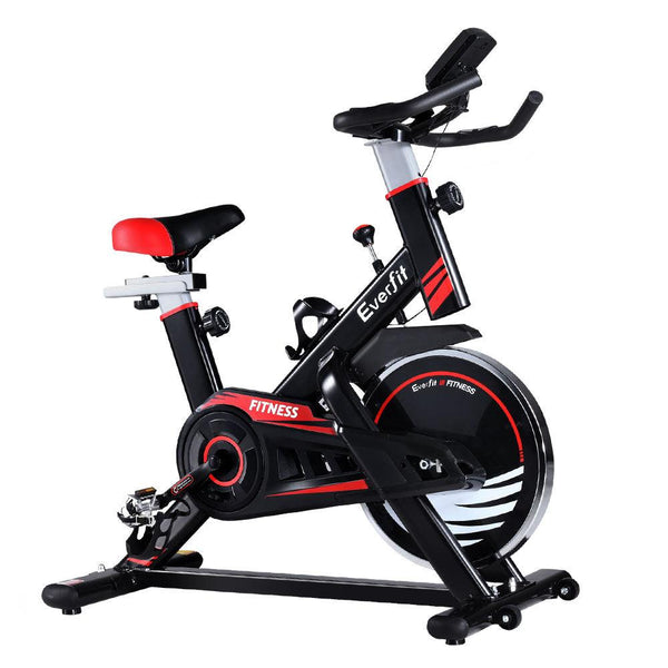Everfit Spin Exercise Bike Fitness Commercial Home Workout Gym Equipment Black - John Cootes