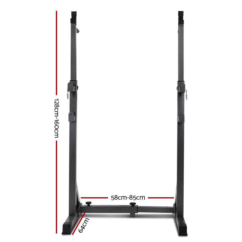Everfit Squat Rack Pair Fitness Weight Lifting Gym Exercise Barbell Stand - John Cootes
