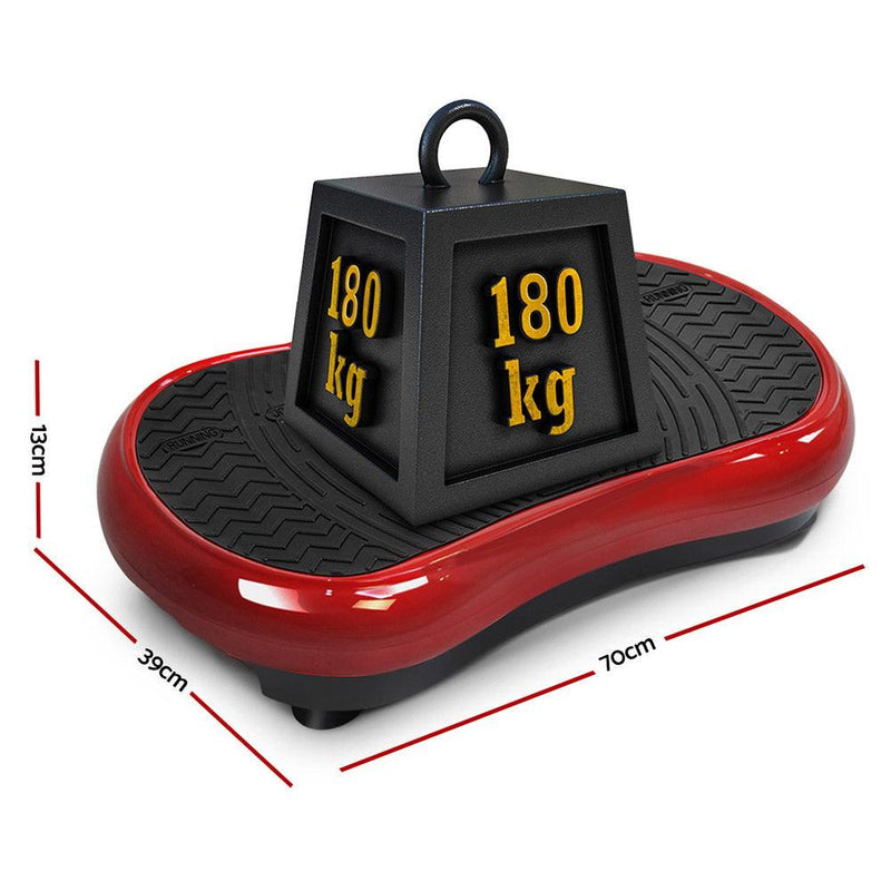 Everfit Vibration Machine Plate Platform Body Shaper Home Gym Fitness Maroon - John Cootes