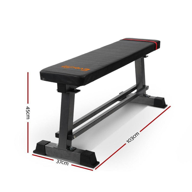 Everfit Weight Bench Flat Multi-Station Home Gym Squat Press Benches Fitness - John Cootes