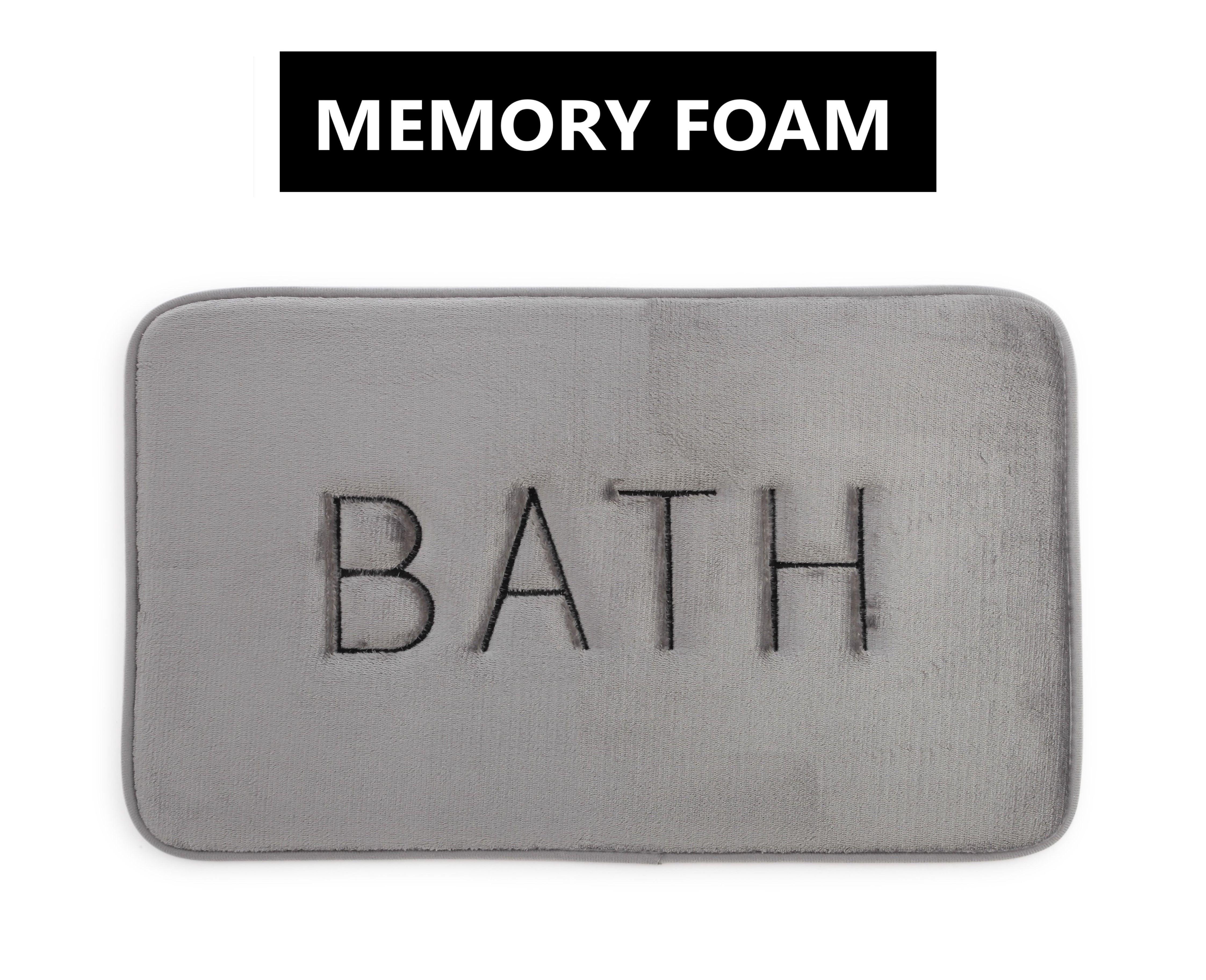 Extra Thick Memory Foam & Super Comfort Bath Rug Mat for Bathroom (60 x 40 cm, Grey) - John Cootes