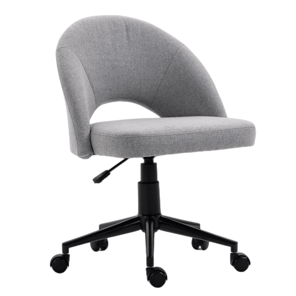 Fabric Office Chair Computer Upholstered Swivel Home Desk Chair Grey - John Cootes