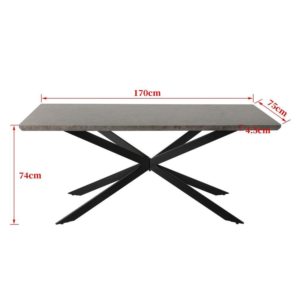 Falcon Rectangular Dining Table MDF Marbling - John Cootes