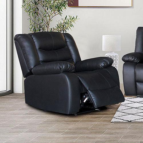 Fantasy Recliner Pu Leather 1R Black - John Cootes