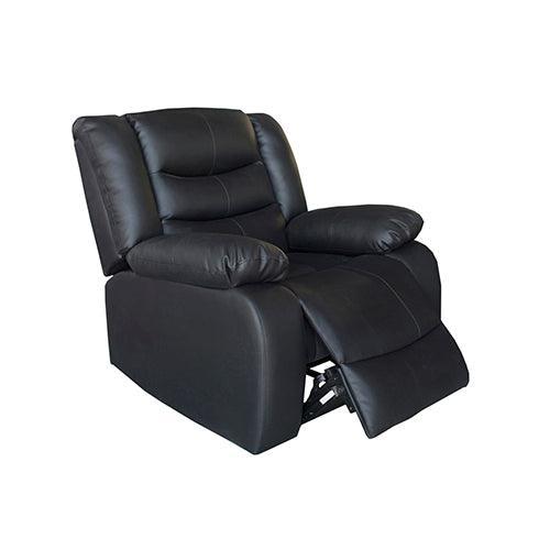 Fantasy Recliner Pu Leather 1R Black - John Cootes