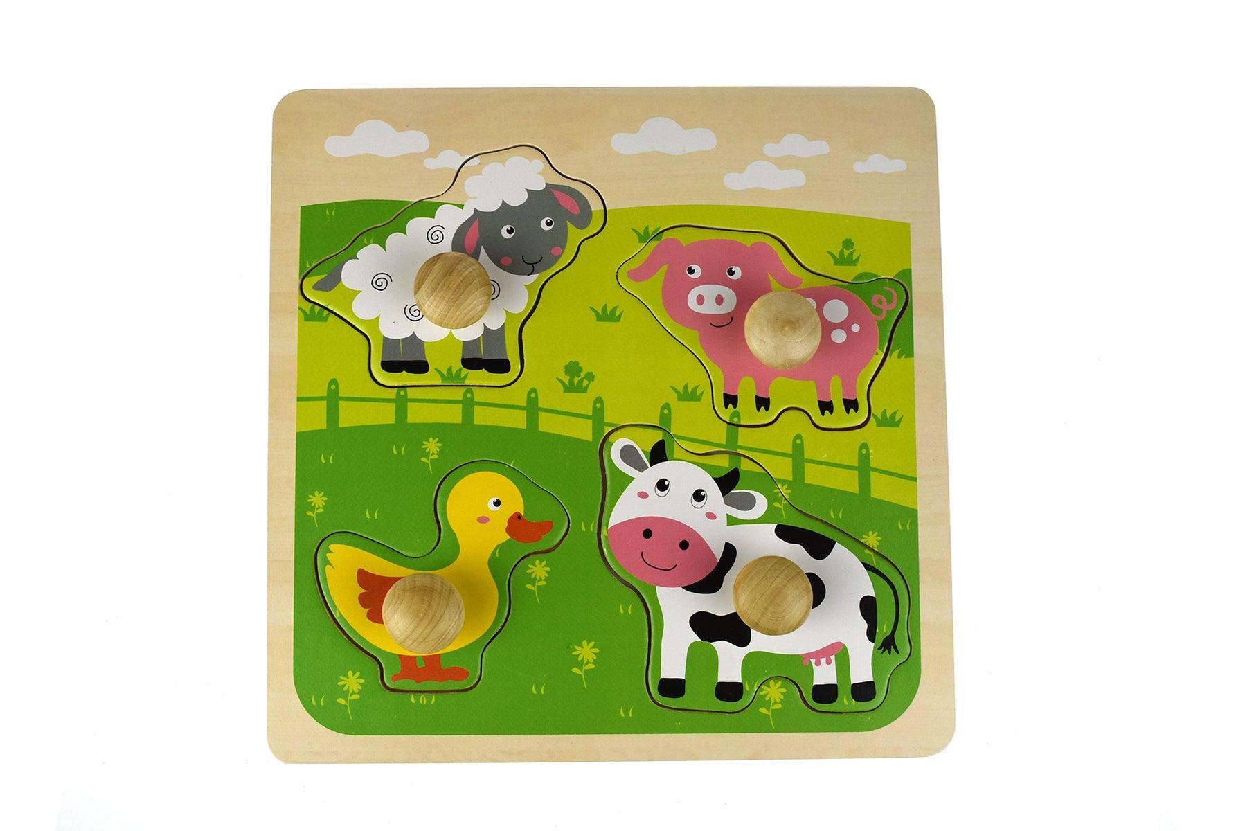 FARM ANIMAL LARGE PEG PUZZLE - John Cootes