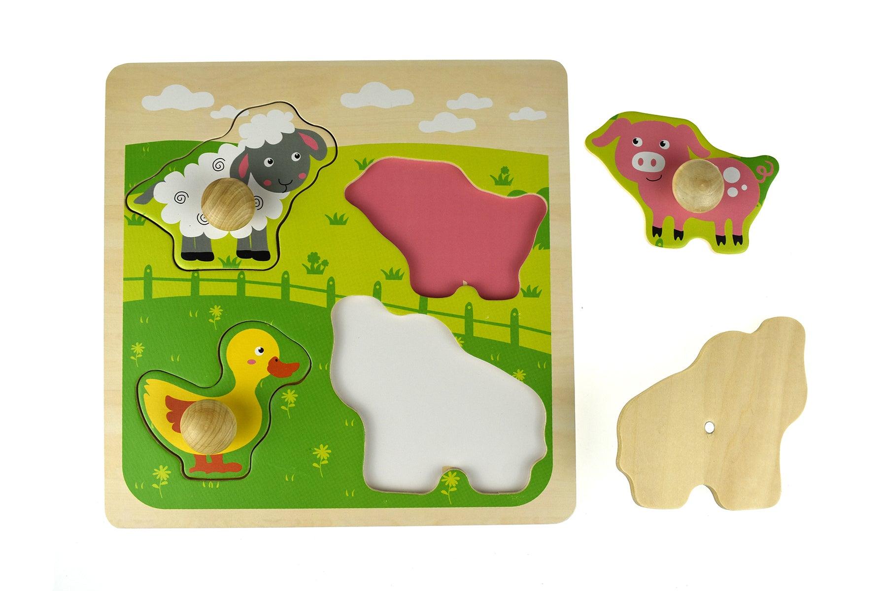 FARM ANIMAL LARGE PEG PUZZLE - John Cootes