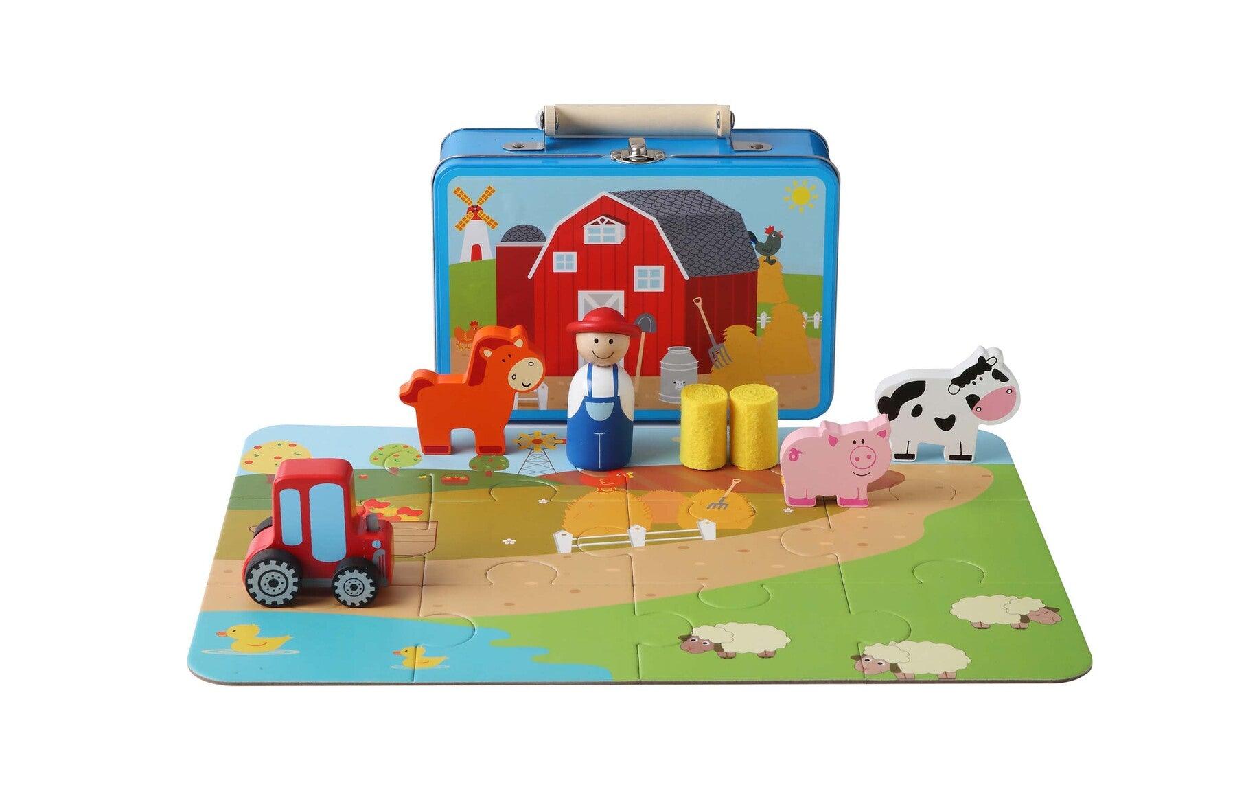 FARM PLAYSET IN TIN CASE - John Cootes