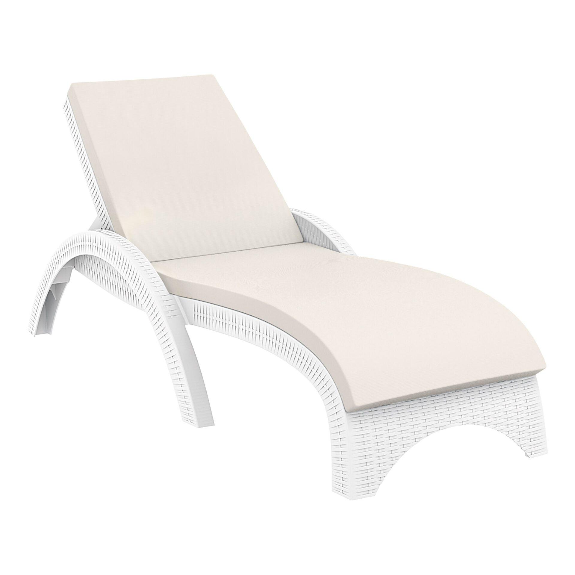 Fiji Sunlounger - Anthracite with Beige Cushion - John Cootes