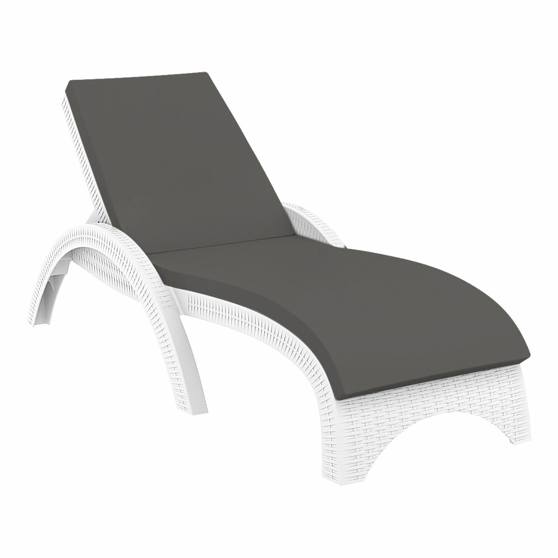 Fiji Sunlounger - Anthracite with Beige Cushion - John Cootes