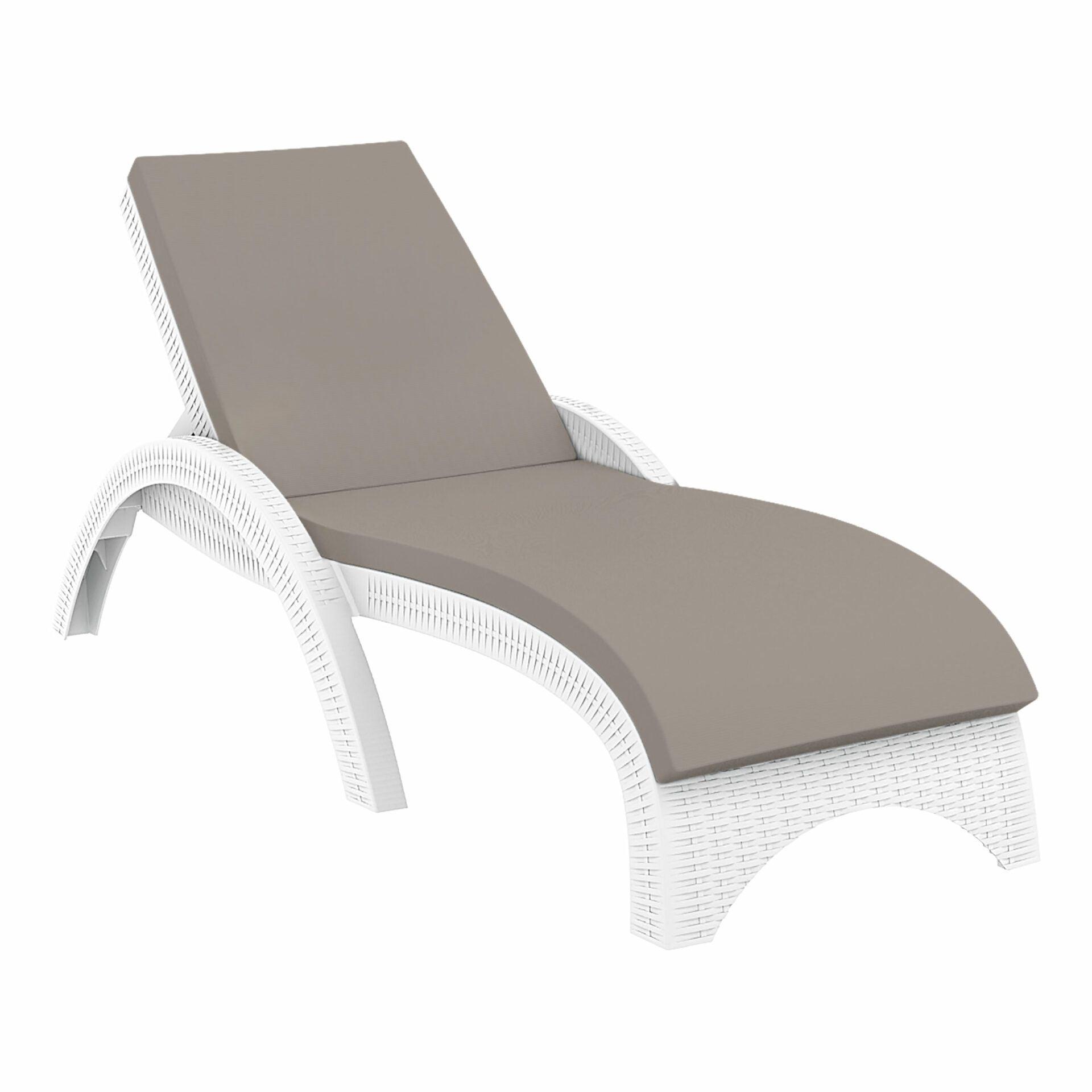 Fiji Sunlounger - Anthracite with Beige Cushion - John Cootes