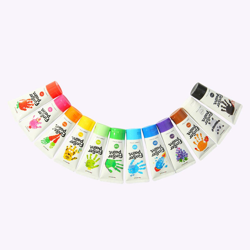 FINGER PAINT - 12 COLOURS CRAFT KIT - John Cootes