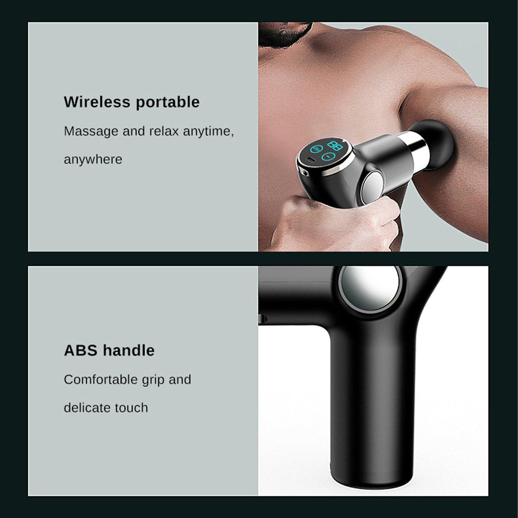 FitSmart LCD Display Mini Vibration Therapy Massage Device Black FitSmart LCD Display Mini Vibration Therapy Massage Device Black
