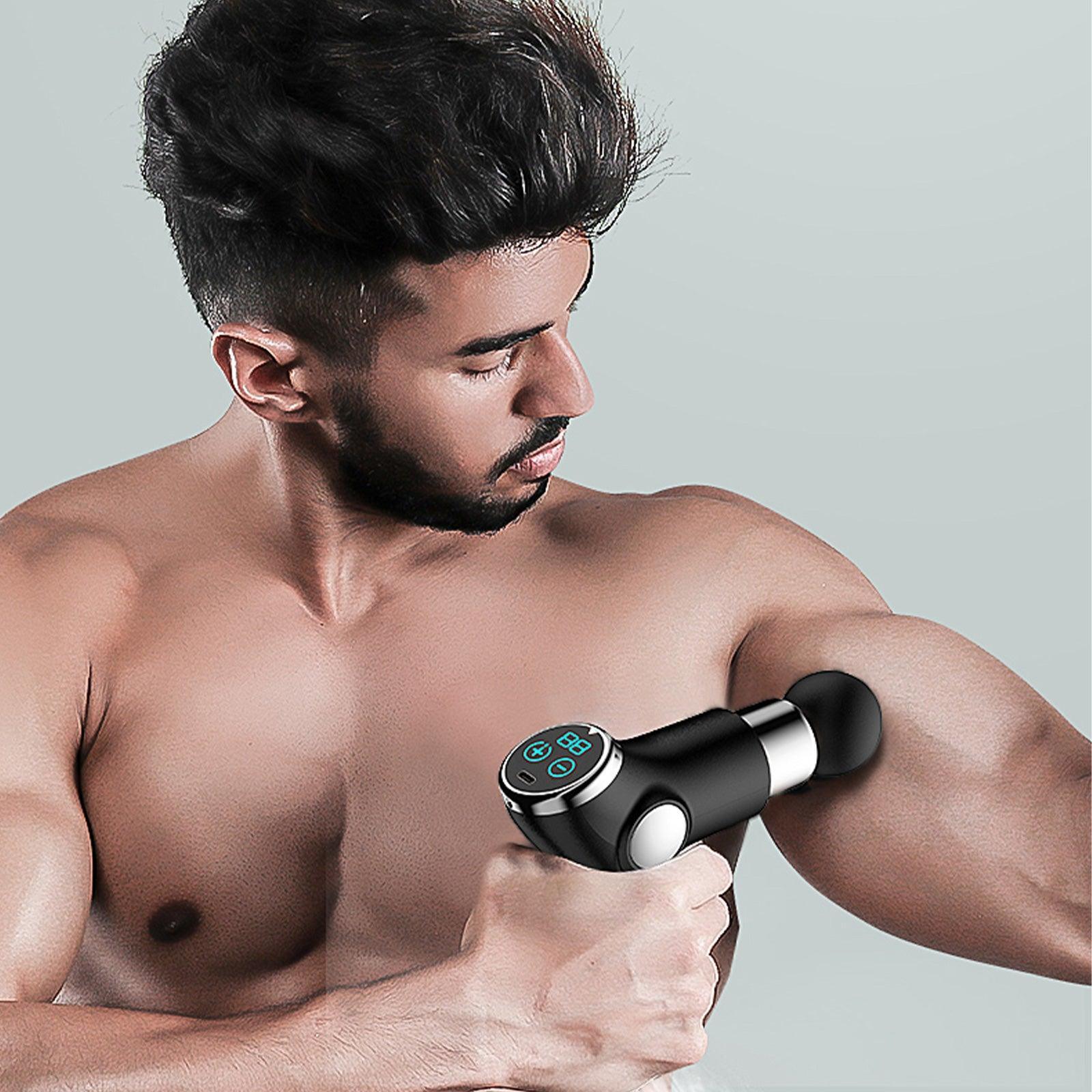 FitSmart LCD Display Mini Vibration Therapy Massage Device Black - John Cootes