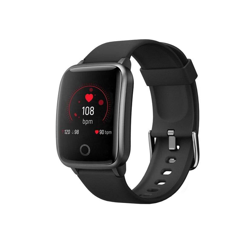 FitSmart Smart Watch Bluetooth Heart Rate Monitor Waterproof LCD Touch Screen - Black - John Cootes