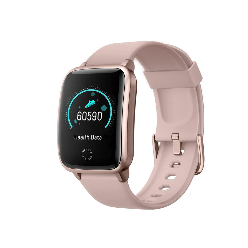 FitSmart Smart Watch Bluetooth Heart Rate Monitor Waterproof LCD Touch Screen - Rose Gold - John Cootes