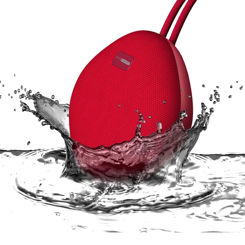 FitSmart Waterproof Bluetooth Speaker Portable Wireless Stereo Sound - Red - John Cootes