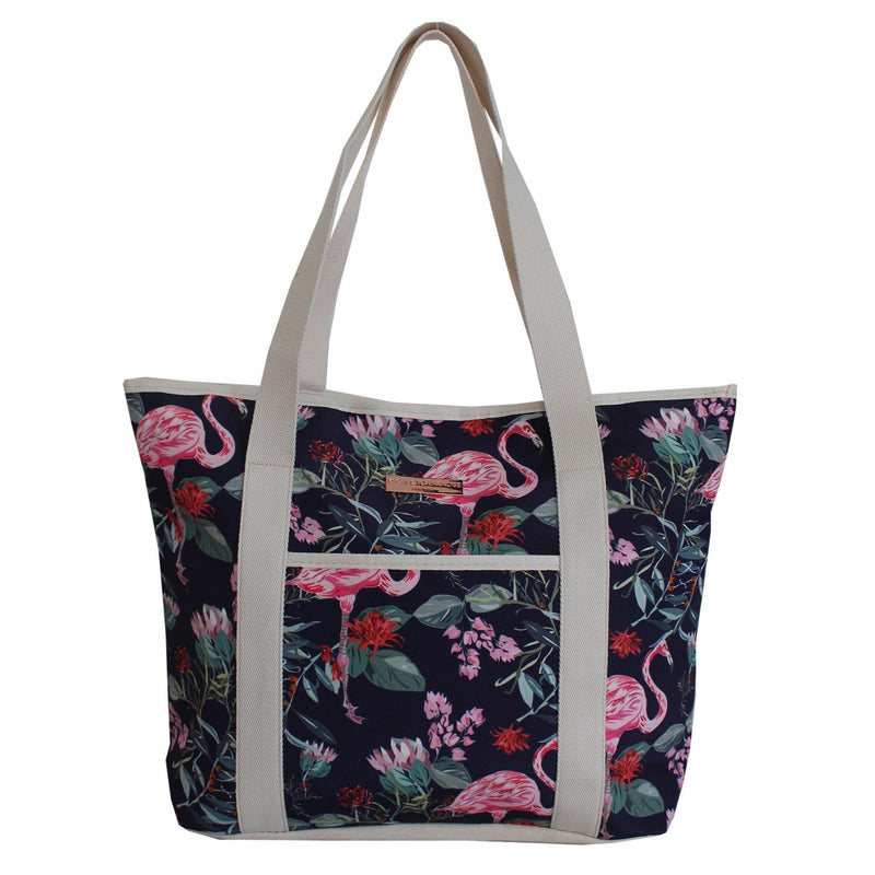 Flamingo Beach Canvas Tote - John Cootes