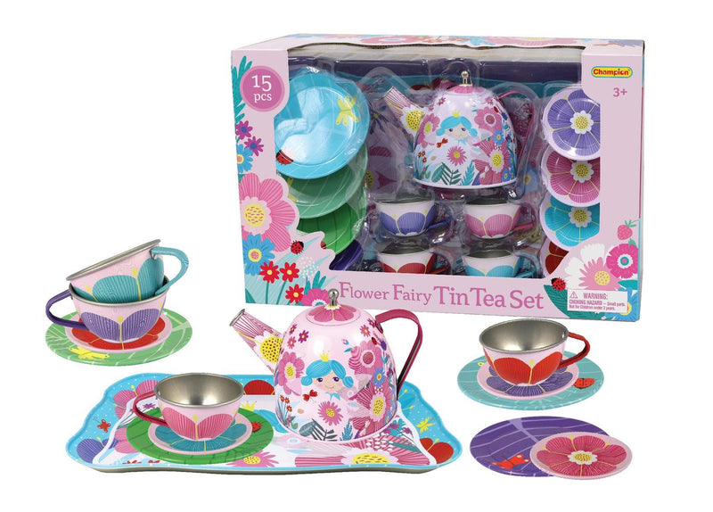 FLOWER FAIRY TIN TEA SET 15PCS - John Cootes