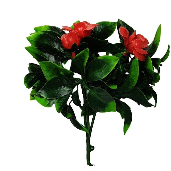 Flowering Red Rose Stem UV Resistant 30cm - John Cootes