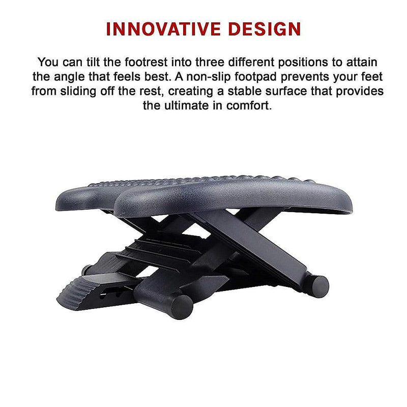 Footrest Under Desk Foot / Leg Rest for Office Chair Ergonomic Computer Plastic - John Cootes