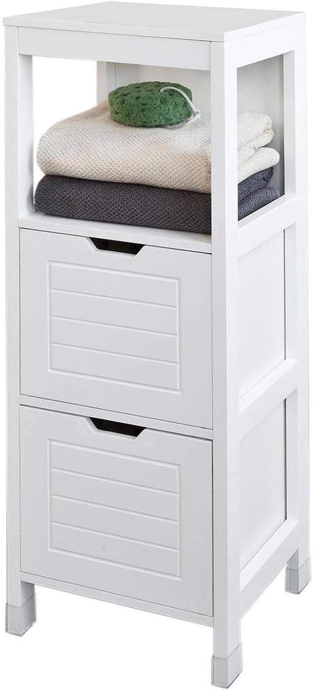 Freestanding Cabinet with 2 Drawers and Shelf for Bathroom - John Cootes