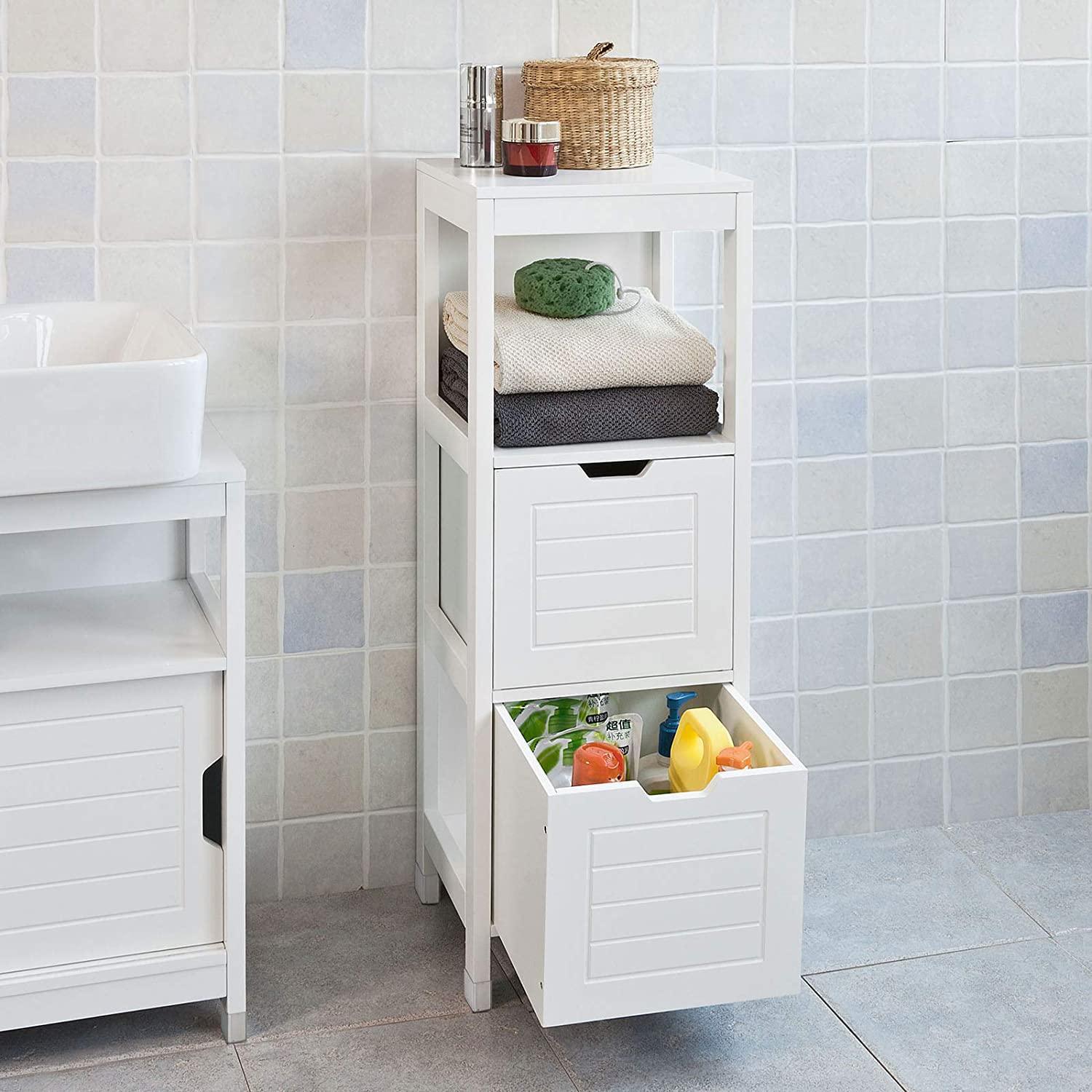 Freestanding Cabinet with 2 Drawers and Shelf for Bathroom - John Cootes