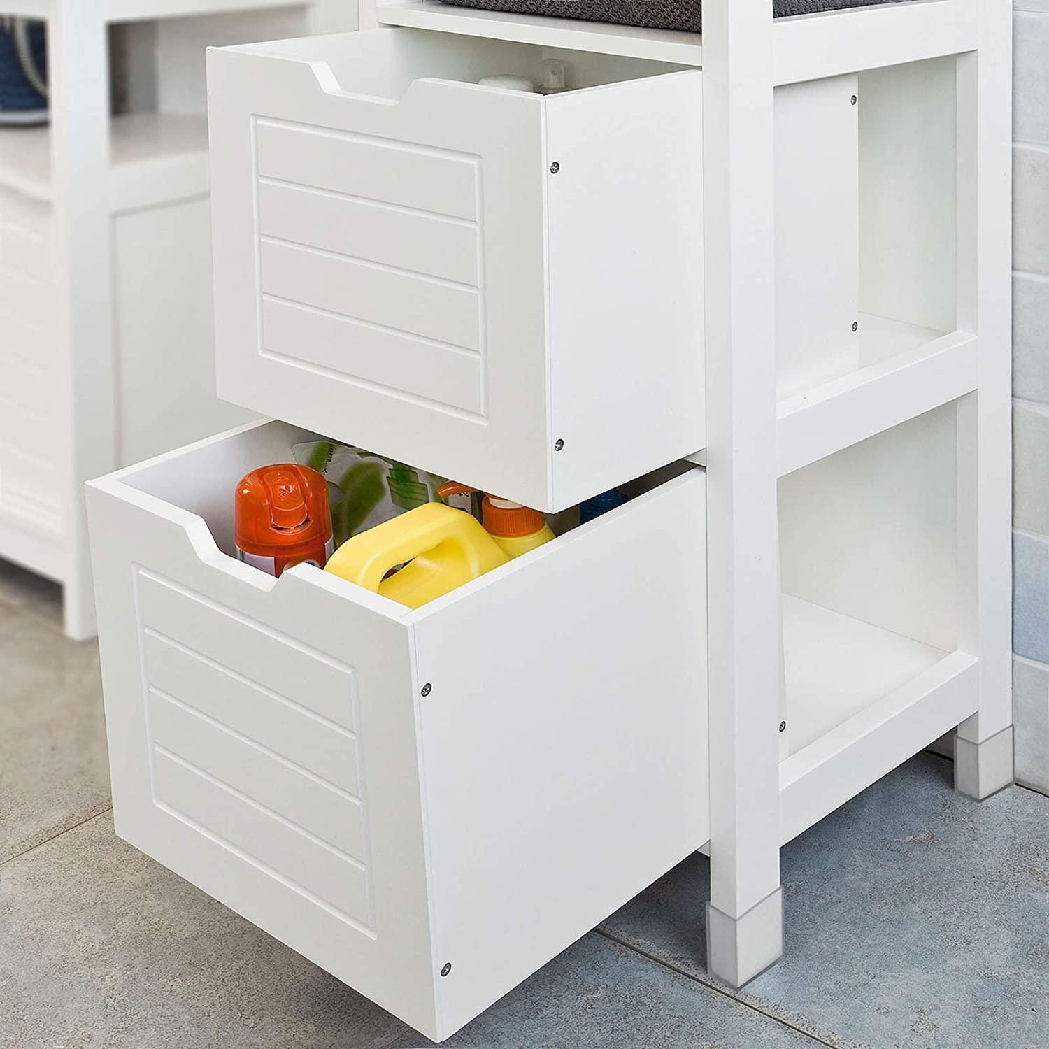 Freestanding Cabinet with 2 Drawers and Shelf for Bathroom - John Cootes