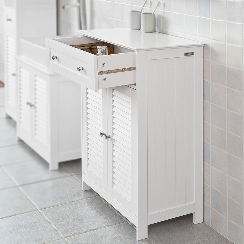 Freestanding Storage Cabinet with Doors/Drawer 60x87x35 cm - John Cootes