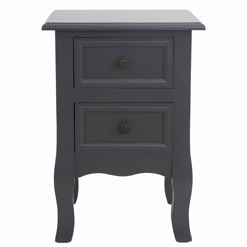 French Bedside Table Nightstand Grey Set of 2 - John Cootes