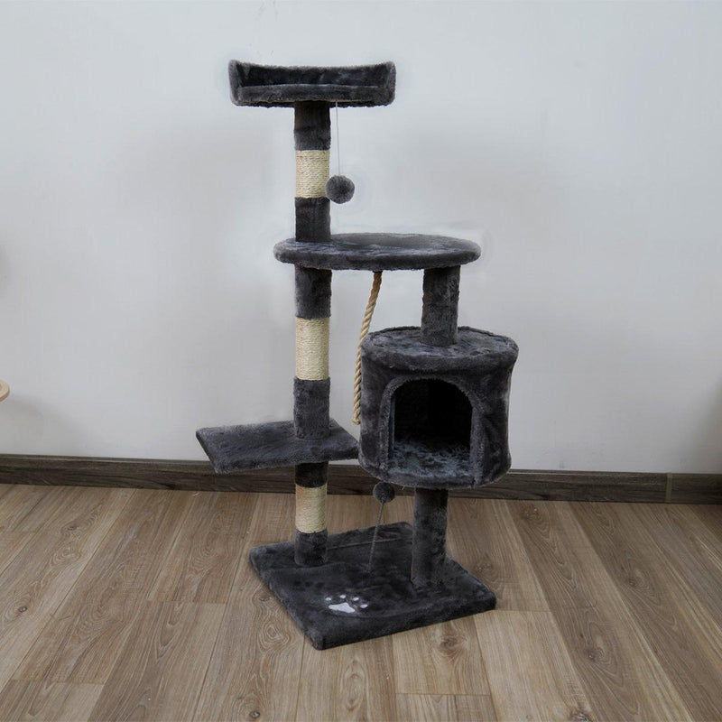 Furtastic 110cm Cat Tree Scratching Post - Dark Grey - John Cootes