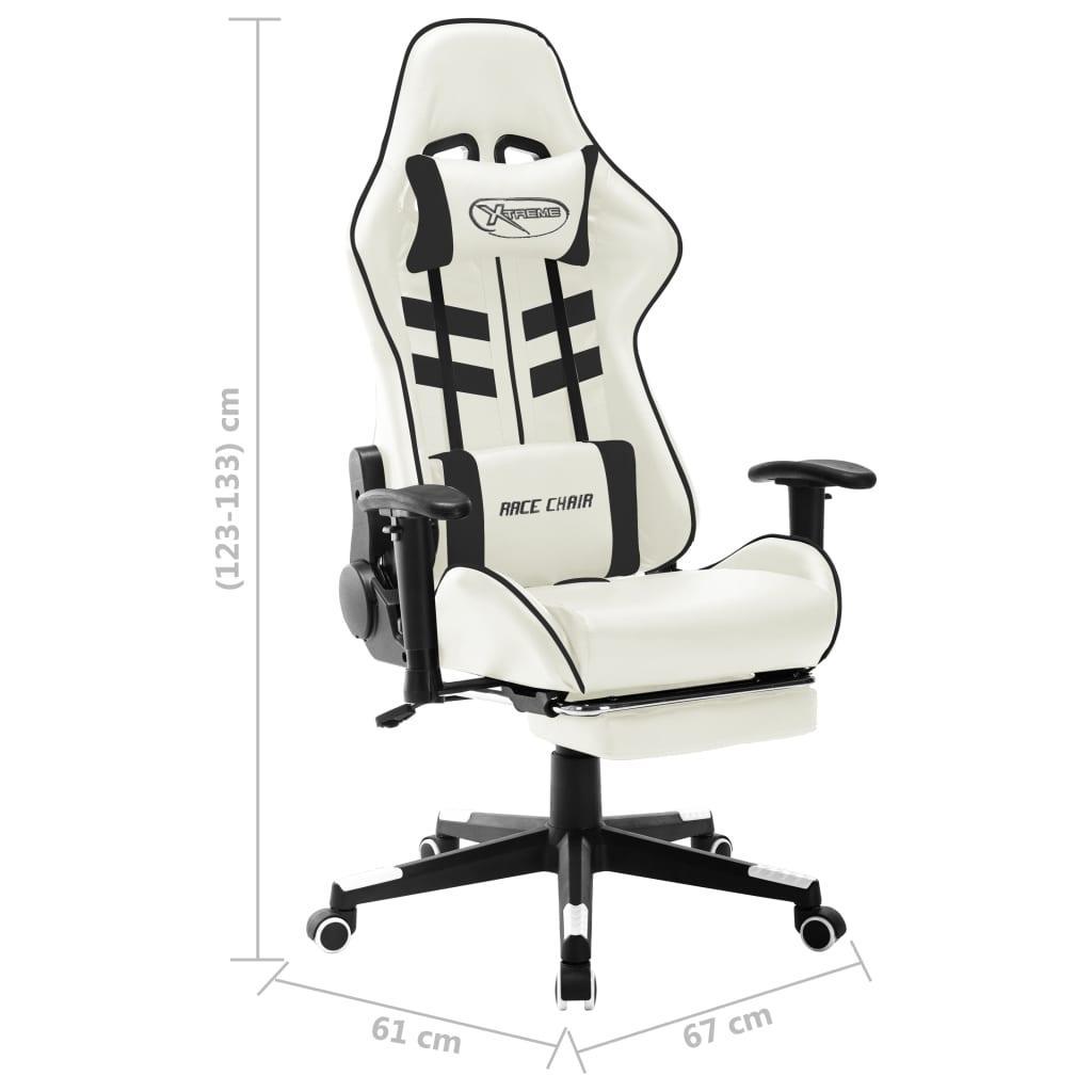 Gaming Chair White And Black Artificial Leather - John Cootes